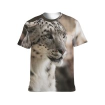 yanfind Adult Full Print T-shirts (men And Women) Cute Fur Portrait Cat Outdoors Wild Leopard Wildlife Danger Stripe