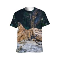 yanfind Adult Full Print T-shirts (men And Women) Attentive Blurred Bush Calm Carnivore Comfort Concentrate Space Curious Daylight Daytime Fauna