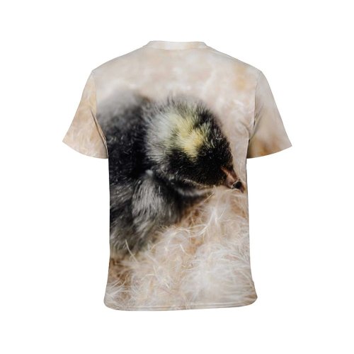 yanfind Adult Full Print T-shirts (men And Women) Bird Cute Fur Easter Chicken Young Hairy Baby Feather Little Newborn Poultry