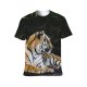 yanfind Adult Full Print T-shirts (men And Women) Fur Cat Wild Hunter Jungle Wildlife Angry Danger Staring Stripe