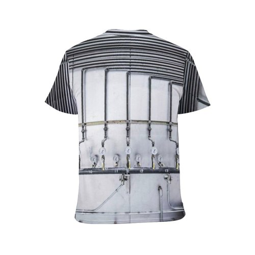 yanfind Adult Full Print T-shirts (men And Women) Connection Gauge Iron Metal Pipelines Pipes Stainless System Technology