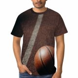 yanfind Adult Full Print T-shirts (men And Women) Ball Basketball Court Ground Nobody Sport Sports Sporty Still Streetball Texture