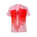 yanfind Adult Full Print T-shirts (men And Women) Toast Alcohol Bar Party Cocktail Glass Luxury Wine Champagne Romance Liquid
