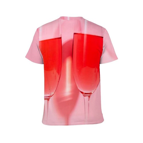 yanfind Adult Full Print T-shirts (men And Women) Toast Alcohol Bar Party Cocktail Glass Luxury Wine Champagne Romance Liquid