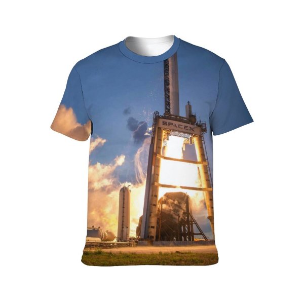 yanfind Adult Full Print T-shirts (men And Women) Architecture Clouds Dark Dawn Dusk Energy Evening Grass Landscape Light Outdoors Pollution