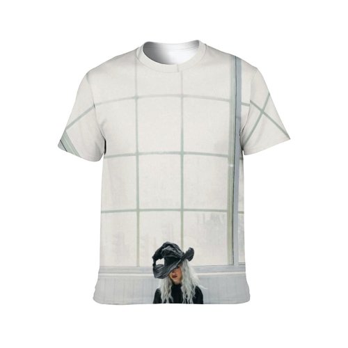 yanfind Adult Full Print T-shirts (men And Women) Attire Beautiful Girl Blonde Contemporary Costume Creepy Facial Expression Fashion Fashionable Festival