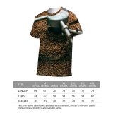 yanfind Adult Full Print T-shirts (men And Women) Appliance Arabica Aroma Aromatic Automatic Bean Blend Café Cafeteria Caffeine Coffee