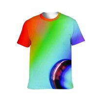 yanfind Adult Full Print T-shirts (men And Women) Colorful Drop Droplet Macro Purity Rainbow Raindrop Refraction Round