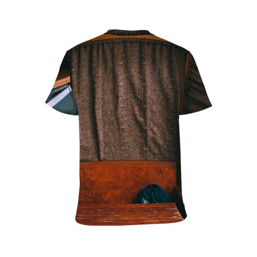 yanfind Adult Full Print T-shirts (men And Women) Architecture Bench Bookcase Bookshelf Cabinet Calm Cellphone Chair Comfort Cozy Creative Cushion