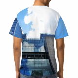 yanfind Adult Full Print T-shirts (men And Women) Architectural Design Architecture Building Clouds Exterior Futuristic Glass Items Panels High