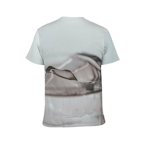 yanfind Adult Full Print T-shirts (men And Women) Clear Cool Space Crystal Cubes Details Glass Highball Negative Refreshing