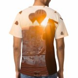 yanfind Adult Full Print T-shirts (men And Women) Cappadocia Dreamlike Dreamy Early Sunrise Hot Balloon Magical Travel Wanderlust Watching