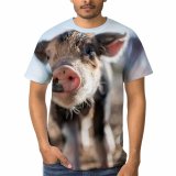 yanfind Adult Full Print T-shirts (men And Women) Dog Fur Portrait Little
