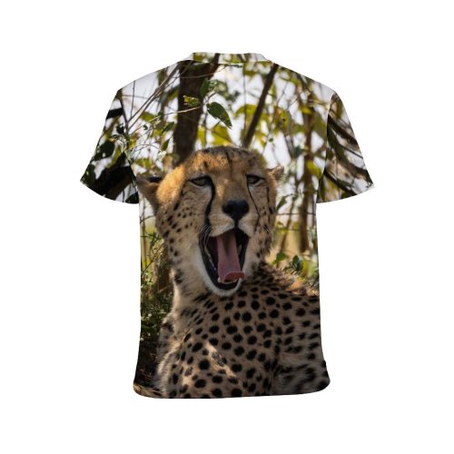 yanfind Adult Full Print T-shirts (men And Women) Grass Fur Cat Wild Hunter Leopard Safari Wildlife Danger Carnivore