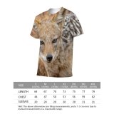 yanfind Adult Full Print T-shirts (men And Women) Grass Fur Young Fox Outdoors Wild Little Staring Alert Barbaric