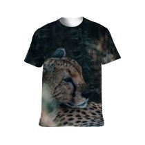 yanfind Adult Full Print T-shirts (men And Women) Fur Cat Outdoors Hunter Leopard Safari Wildlife Danger Daylight Big