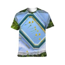yanfind Adult Full Print T-shirts (men And Women) Bloom Cloth Countryside Cutlery Delicate Dinnerware Fabric Farm Field Flora Floral