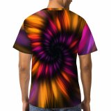 yanfind Adult Full Print T-shirts (men And Women) Abstract Spiral Round Light