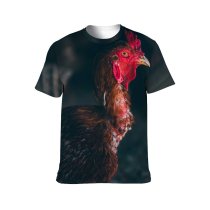 yanfind Adult Full Print T-shirts (men And Women) Bird Farm Chicken Portrait Hen Outdoors Wildlife Feather Profile Poultry Avian