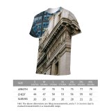 yanfind Adult Full Print T-shirts (men And Women) Architecture Attract Building City Cityscape Classic Colonnade Column Construction Contemporary Contrast