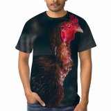 yanfind Adult Full Print T-shirts (men And Women) Bird Farm Chicken Portrait Hen Outdoors Wildlife Feather Profile Poultry Avian