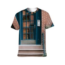 yanfind Adult Full Print T-shirts (men And Women) Apartment Architecture Brick Building City Colorful Construction Contemporary Daylight Daytime Decor Decoration
