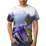 yanfind Adult Full Print T-shirts (men And Women) Bell Flower Bloom Field Flora Flowers Gentian Plant