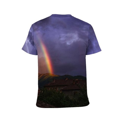 yanfind Adult Full Print T-shirts (men And Women) Light Dawn Landscape Sunset Dark Storm Thunderstorm Evening Tree Travel