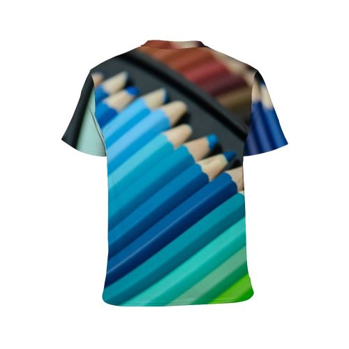 yanfind Adult Full Print T-shirts (men And Women) Creativity College Pastel Coloring Stationery Motley Crafts Tooling