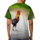 yanfind Adult Full Print T-shirts (men And Women) Beak Bird Blurred Cockerel Colorful Comb Country Countryside Daytime Ecology Farm Feather