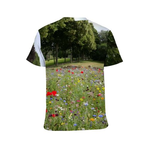 yanfind Adult Full Print T-shirts (men And Women) Beautiful Bloom Blooming Delicate Field Flora Flower Meadow Flowers Foliage Garden