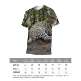 yanfind Adult Full Print T-shirts (men And Women) Grass Big Fur Cat Outdoors Wild Leopard Safari Wildlife Danger Savanna