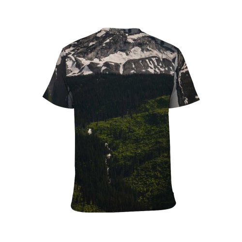 yanfind Adult Full Print T-shirts (men And Women) Wood Light Dawn Landscape Fog Evening Tree Travel Volcano Outdoors Valley