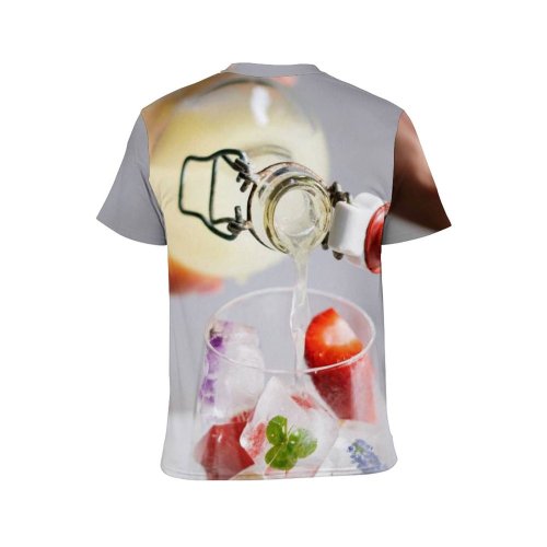 yanfind Adult Full Print T-shirts (men And Women) Beverage Bottle Cocktail Colorful Colourful Cool Diy Frozen Glass Homemade Cubes