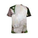 yanfind Adult Full Print T-shirts (men And Women) Bird Agriculture Farm Grass Chicken Beak Hen Outdoors Rural Wildlife Feather Poultry