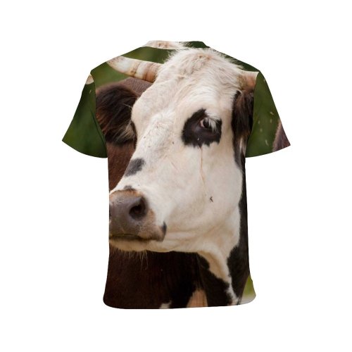 yanfind Adult Full Print T-shirts (men And Women) Field Countryside Agriculture Farm Grass Milk Outdoors Cow Rural Farmland Pasture Cattle