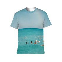 yanfind Adult Full Print T-shirts (men And Women) Beach Drone Camera Hawaii Honolulu Oahu Ocean Rainbow Sea Surf Surfer Surfers
