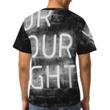 yanfind Adult Full Print T-shirts (men And Women) Brick Bw Fight Gym Motivation Motto Neon Light Nobody Right Rights Slogan