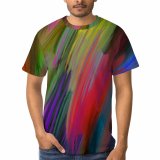 yanfind Adult Full Print T-shirts (men And Women) Art Motion Creativity Rainbow Design Artistic Dynamic Futuristic Impression Motley