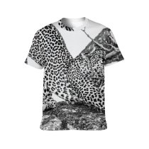 yanfind Adult Full Print T-shirts (men And Women) Big Cat Wild Jungle Leopard Safari Wildlife Cheetah Sit Carnivore