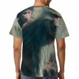 yanfind Adult Full Print T-shirts (men And Women) Cute Fur Portrait Baboon Hairy Wild Funny Family Safari Primate Macaque