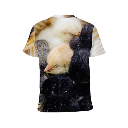yanfind Adult Full Print T-shirts (men And Women) Bird Cute Fur Easter Egg Chicken Young Baby Little Tiny Newborn Nest