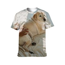 yanfind Adult Full Print T-shirts (men And Women) Bed Bedroom Friend Carefree Comfort Cozy Creature Dog Ethnic Female