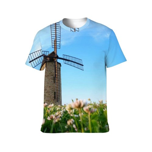 yanfind Adult Full Print T-shirts (men And Women) Countryside Outdoors Ecology Farmland Pasture