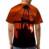yanfind Adult Full Print T-shirts (men And Women) Backlit Built Cargo Concrete Construction Container Port Export Freight Harbor Harbour Cranes