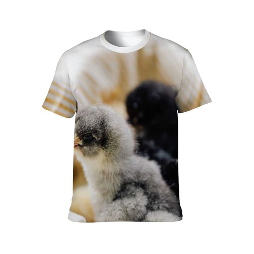 yanfind Adult Full Print T-shirts (men And Women) Bird Cute Grass Fur Easter Young Outdoors Baby Little Tiny Newborn