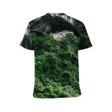 yanfind Adult Full Print T-shirts (men And Women) Wood Landscape Summer Lake Leaf Tree River Travel Waterfall Island Rock Outdoors