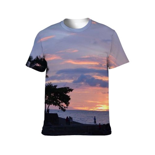 yanfind Adult Full Print Tshirts (men And Women) Fishing Sunset Landscape Dawn Breaking