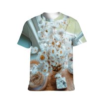 yanfind Adult Full Print T-shirts (men And Women) Aroma Arrangement Bloom Blurred Board Bouquet Bud Bunch Candle Colorful Creative