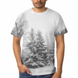 yanfind Adult Full Print T-shirts (men And Women) Branches Landscape Snow Snowy Trees Winter